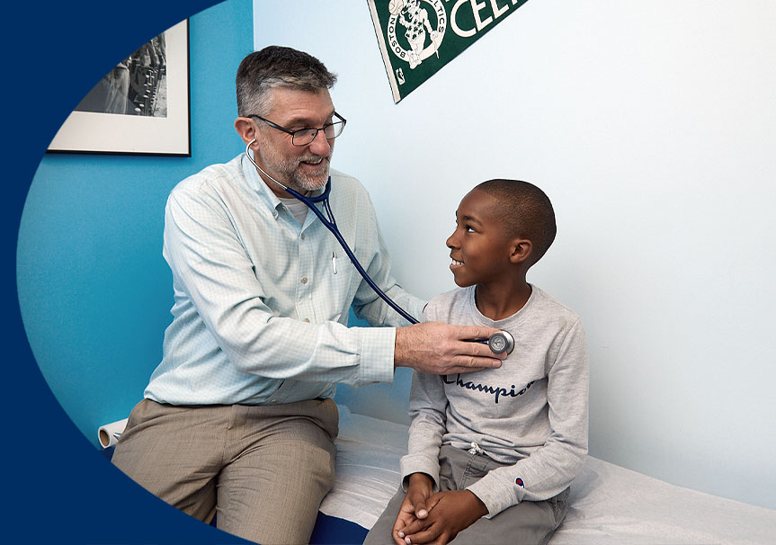 doctor with pediatric patient
