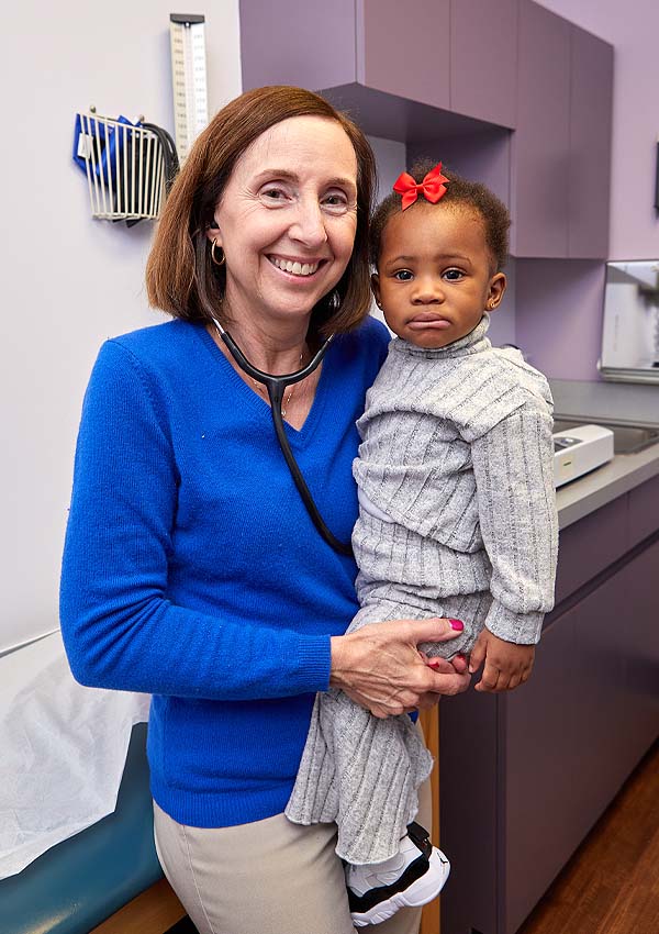 Doctor with small patient